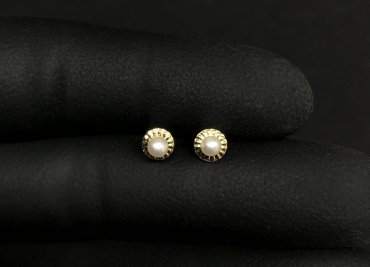 Brinco Ouro 18K Infantil Bolinha 2mm 19