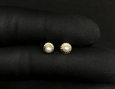 Brinco Ouro 18K Infantil Bolinha 2mm 19