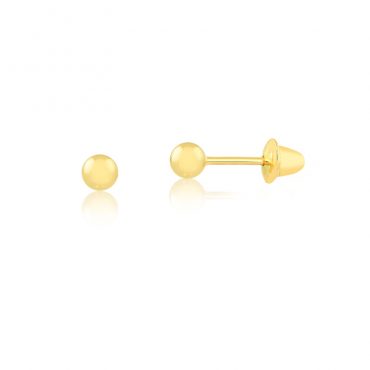Brinco Ouro 18K Infantil Bolinha 2mm 20