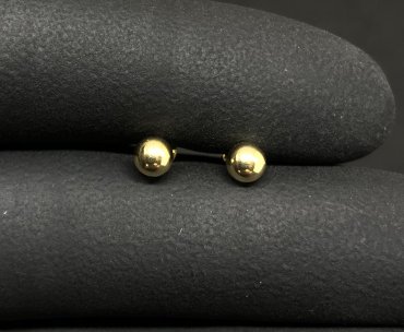 Brinco Ouro 18K Infantil Bolinha 2mm 2
