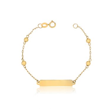 pulseira-infantil-melindrosa-ouro-18k Pulseira Melindrosa Bolinha Ouro 18K