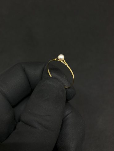 Anel Infantil Ouro 18K Pérola