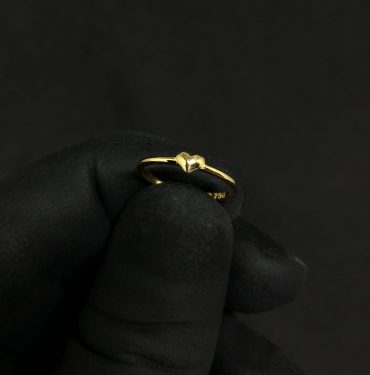 Anel Infantil Ouro 18K Coração