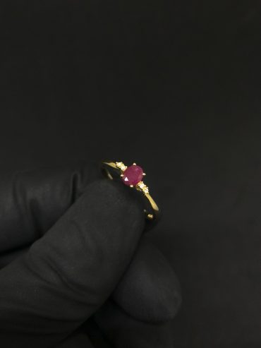 anel-ouro-18k-pedra-natural Anel Ouro 18K Rubi Brilhantes