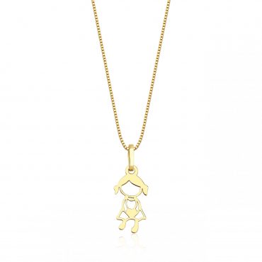 Pingente Ouro 18K Menina