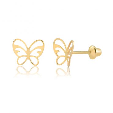 Brinco Ouro 18K | Borboleta
