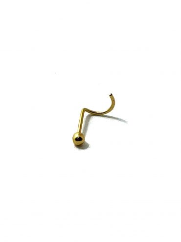 Piercing Nariz Ouro 18K Bolinha 1
