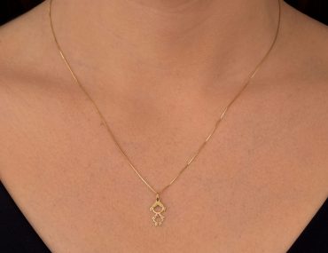 Pingente Ouro 18K Menina Rubi
