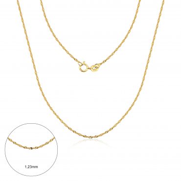 Corrente Ouro 18K Singapura 40cm