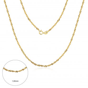 Corrente Ouro 18K Singapura 40cm