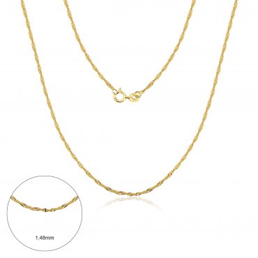 Corrente Ouro 18K Singapura 45cm