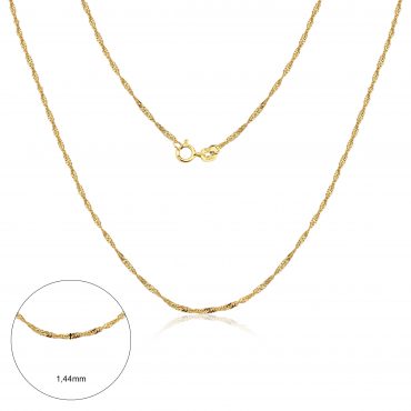 Corrente Ouro 18K Singapura 50cm