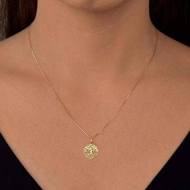 Pingente Ouro 18K Arvore Vida