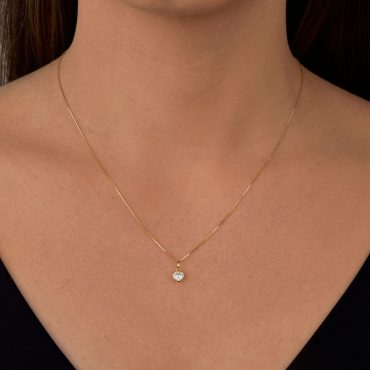Pingente Ouro 18K Coração Zircônia