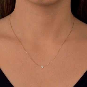 Pingente Ouro 18K Ponto de Luz