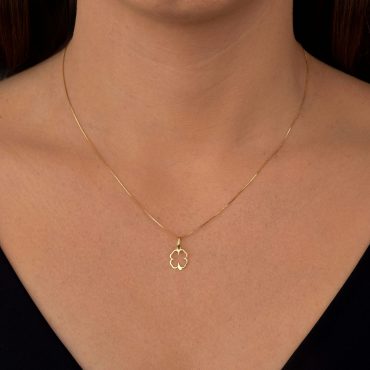 Pingente Ouro 18K Trevo