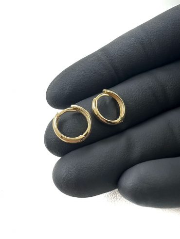 Brinco Ouro 18k Argola Lisa Click (G) 1