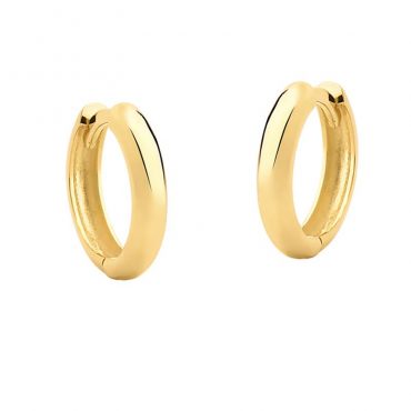 Brinco Ouro 18k Argola Lisa Click (G)