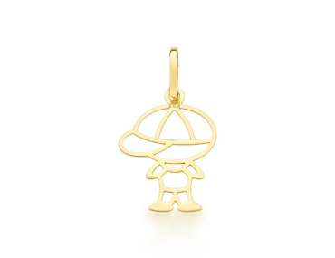 pingente ouro 10k menino
